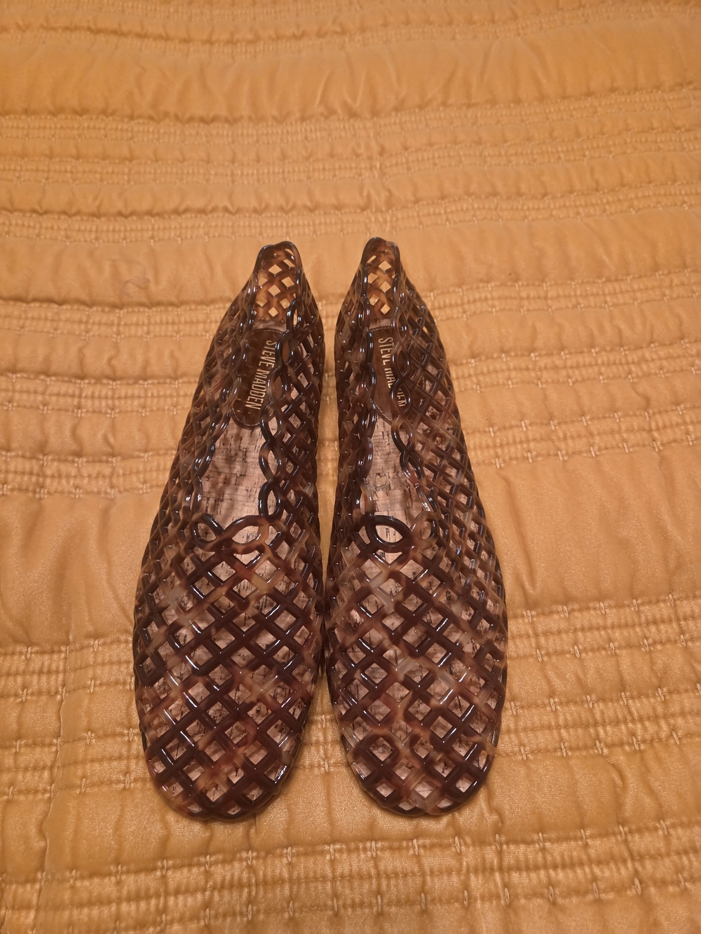 Steve Madden Women's Brown Lattice Jelly Sandals